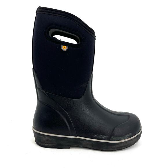 Bogs Black Insulated Classic II Solid Kids Winter Rain Boot (youth 4/EU37 Unisex - Picture 1 of 8